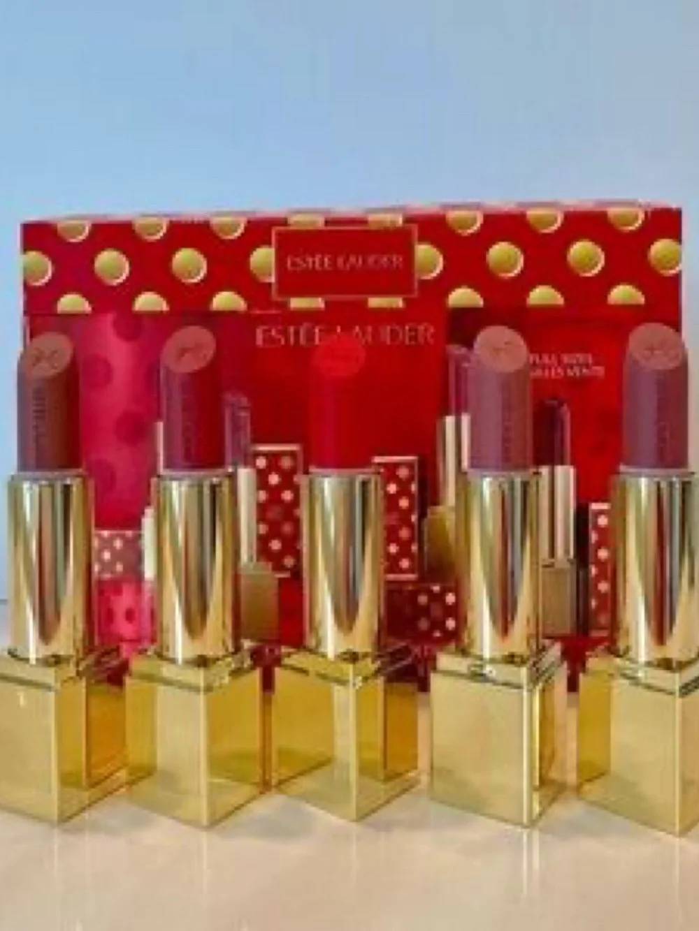 NIB Estée Lauder Unwrap The Moment Full-Size Lipstick Set 5-Pc